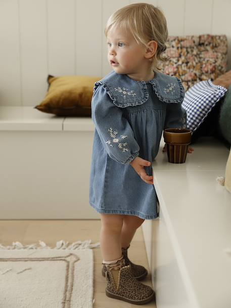 Boots bébé fille cuir zippées beige imprimé+bordeaux+CAMEL+marine+noir 9 - vertbaudet enfant 