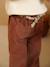 Pantalon bébé en velours côtelé avec ceinture 'léopard' à nouer terracotta 6 - vertbaudet enfant 