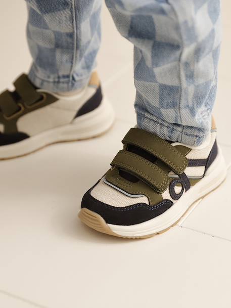 Baskets enfant garçon synthétique à scratchs lot bleu+marine 9 - vertbaudet enfant 