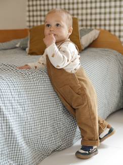 Ensemble bébé salopette en velours + T-shirt  - vertbaudet enfant