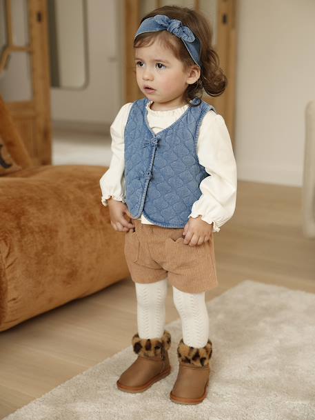 Boots déperlantes zippées fourrées bébé camel 7 - vertbaudet enfant 
