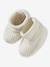 Kit naissance bonnet, moufles et chaussons et son pochon personnalisable beige chiné+écru+rose 13 - vertbaudet enfant 