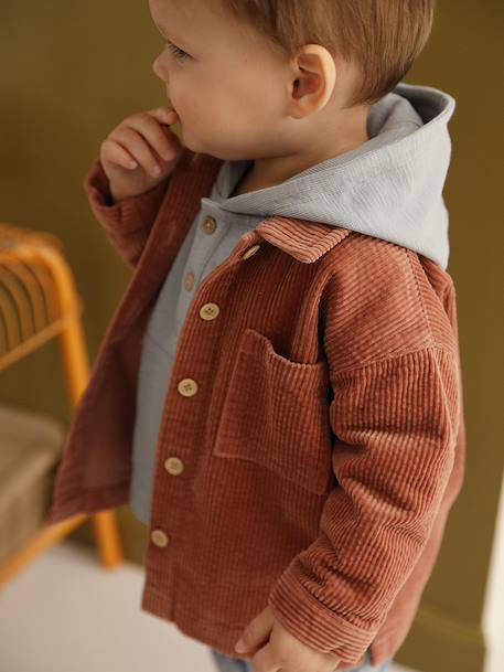 Surchemise bébé en velours seersucker tomette 2 - vertbaudet enfant 