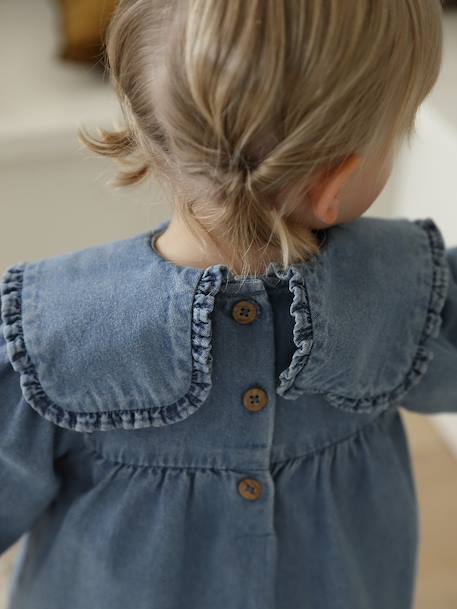 Robe bébé en denim brodé stone 12 - vertbaudet enfant 