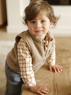 -Gilet sans manches bébé en sherpa