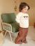 Pantalon bébé en velours côtelé avec ceinture 'léopard' à nouer terracotta 1 - vertbaudet enfant 
