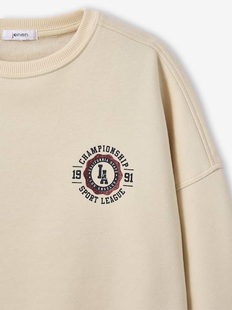 Sweat University fille lettres glitter au dos écru 6 - vertbaudet enfant 
