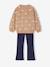 Ensemble sweat imprimé et legging flare fille bois de rose+marine 10 - vertbaudet enfant 