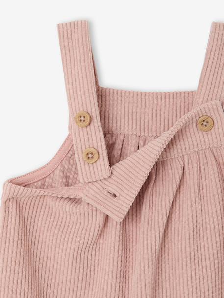 Coffret bébé T-shirt + salopette + bandeau + doudou rose poudré 9 - vertbaudet enfant 