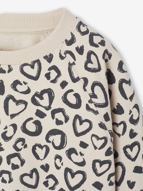 Ensemble sweat imprimé et legging flare fille bois de rose+marine 3 - vertbaudet enfant 