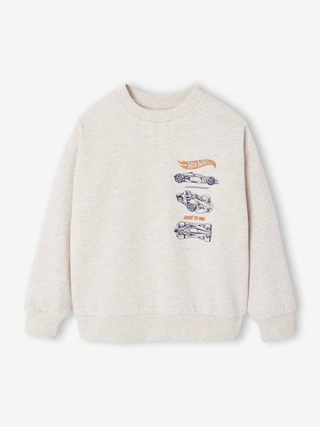 Sweat-shirt Mattel Hot Wheels garçon beige chiné 2 - vertbaudet enfant 