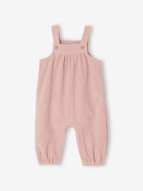 Coffret bébé T-shirt + salopette + bandeau + doudou rose poudré 3 - vertbaudet enfant 