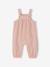 Coffret bébé T-shirt + salopette + bandeau + doudou rose poudré 3 - vertbaudet enfant 