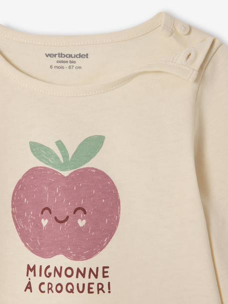 Lot de 3 T-shirts Basics bébé manches longues vieux rose 5 - vertbaudet enfant 