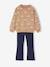 Ensemble sweat imprimé et legging flare fille bois de rose+marine 13 - vertbaudet enfant 