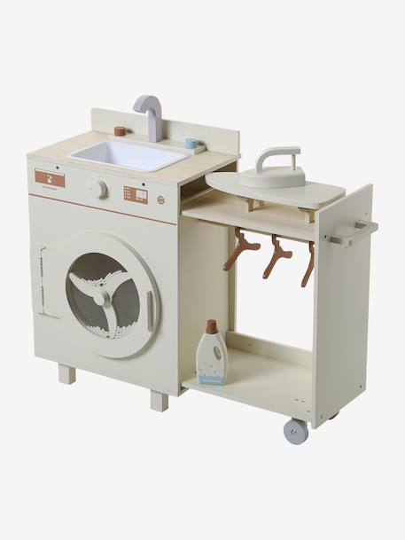 Machine à laver et à repasser avec accessoires en bois FSC® écru 7 - vertbaudet enfant 