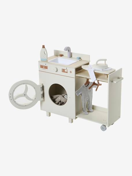 Machine à laver et à repasser avec accessoires en bois FSC® écru 8 - vertbaudet enfant 
