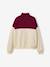 Sweat col camionneur color block fille lettres brodées écru 2 - vertbaudet enfant 