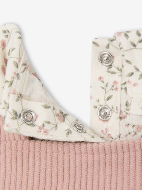 Coffret bébé T-shirt + salopette + bandeau + doudou rose poudré 10 - vertbaudet enfant 