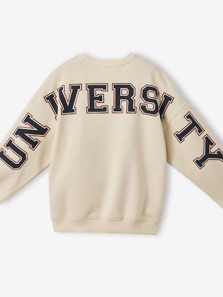 Sweat University fille lettres glitter au dos écru 7 - vertbaudet enfant 