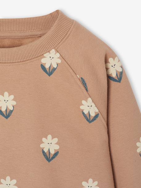 Ensemble sweat imprimé et legging flare fille bois de rose+marine 11 - vertbaudet enfant 