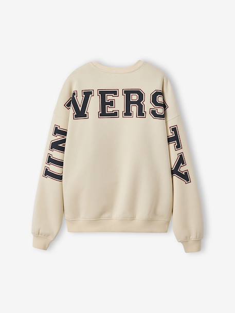 Sweat University fille lettres glitter au dos écru 5 - vertbaudet enfant 