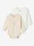 Lot de 2 bodies bébé ouverture naissance manches longues beige+rose+vert d'eau 8 - vertbaudet enfant 