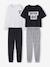 Lot 2 pyjamas fille léopard et pois gris chiné 1 - vertbaudet enfant 