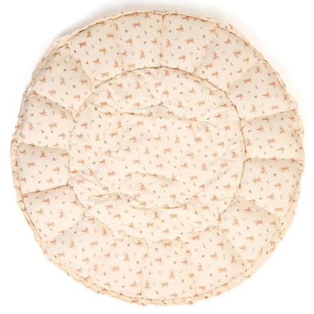Tapis d'éveil & sac à jouets 3 en 1 bloom en coton Beige+Jaune moutarde+Marron foncé+Noir & Blanc+Rose+Vert 1 - vertbaudet enfant 