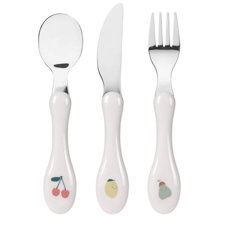 Lot de 3 couverts happy fruits Blanc 1 - vertbaudet enfant 
