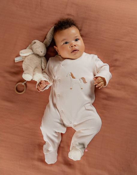 Pyjama bébé jersey fantaisie Ecru 2 - vertbaudet enfant 