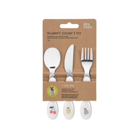 Lot de 3 couverts happy fruits Blanc 3 - vertbaudet enfant 
