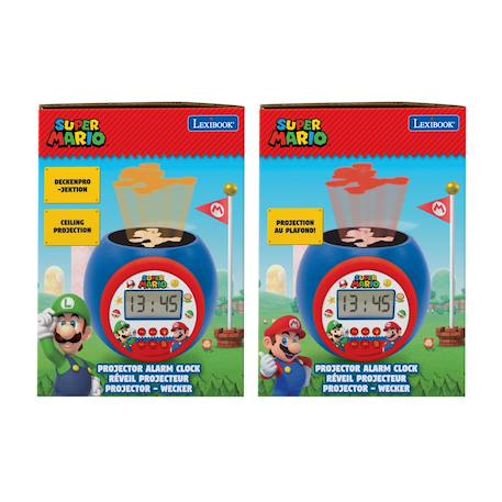 Réveil projecteur super mario avec Fonction Alarme, veilleuse avec minuterie MULTICOLORE 4 - vertbaudet enfant 