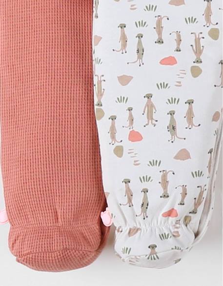 Lot de 2 pyjamas bébé jersey Ecru 6 - vertbaudet enfant 