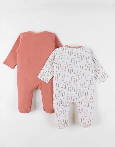 Lot de 2 pyjamas bébé jersey Ecru 5 - vertbaudet enfant 