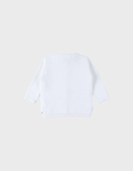 Cardigan en tricot coton Blanc 3 - vertbaudet enfant 