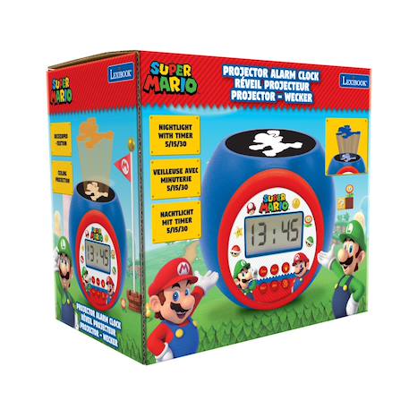 Réveil projecteur super mario avec Fonction Alarme, veilleuse avec minuterie MULTICOLORE 3 - vertbaudet enfant 