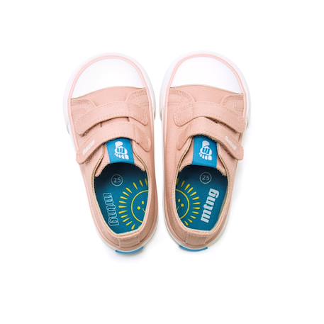 Sneakers filles synthétique fermeture adhésive barefoot Beige+Nude 10 - vertbaudet enfant 