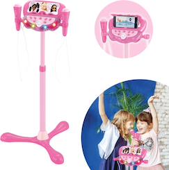 Jouet-Microphone sur pied enceinte bluetooth barbie