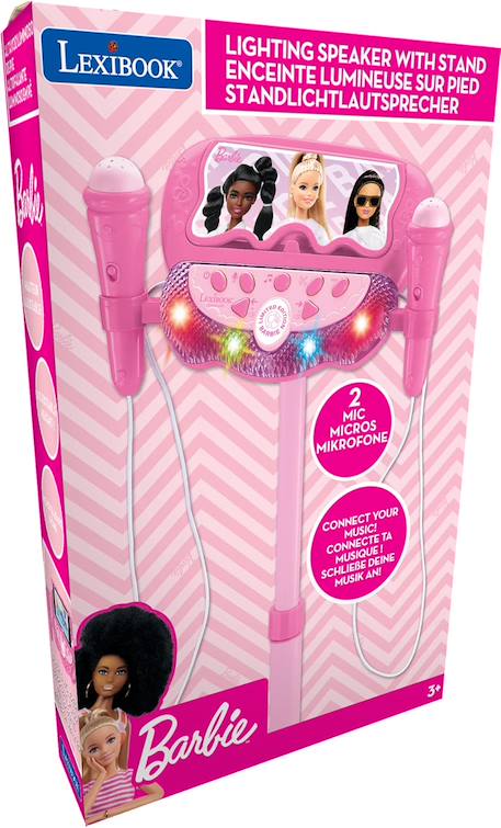 Microphone sur pied enceinte bluetooth barbie Rose 4 - vertbaudet enfant 