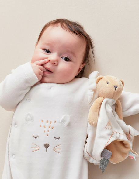 Doudou kendi en veloudoux Ecru 3 - vertbaudet enfant 