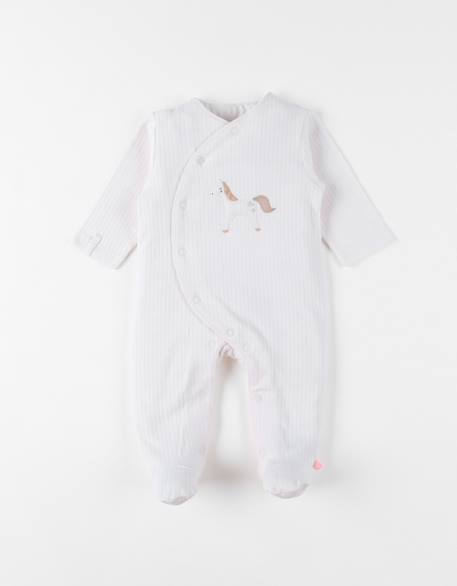 Pyjama bébé jersey fantaisie Ecru 1 - vertbaudet enfant 