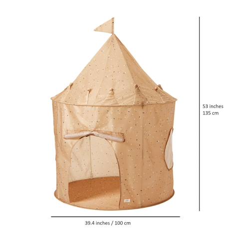 Tente en tissu recyclé terrazzo argile Rose+Rose, blanc, noir 6 - vertbaudet enfant 