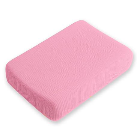 Housse de matelas à langer en coton bio Blanc+Fraise+Honey+Rose+Vert+Vichy 19 - vertbaudet enfant 