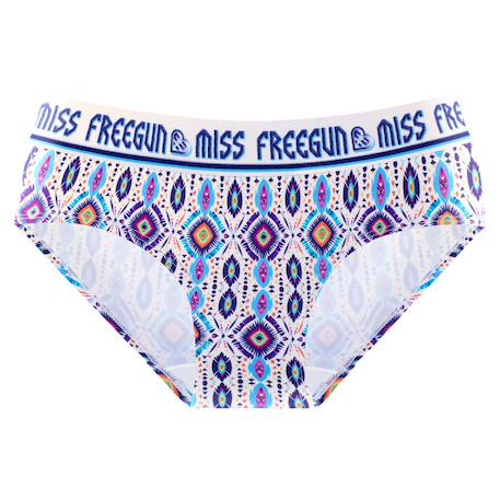 Lot de 4 culottes  ethnic Rose/blanc/violet/bleu 4 - vertbaudet enfant 