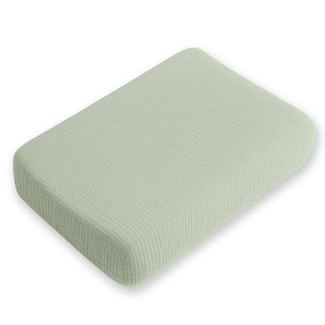 Housse de matelas à langer en coton bio Blanc+Fraise+Honey+Rose+Vert+Vichy 25 - vertbaudet enfant 
