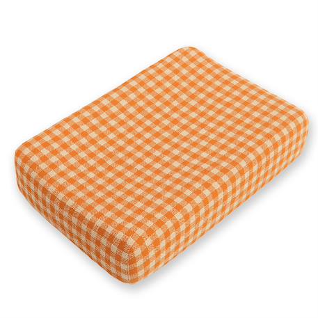 Housse de matelas à langer en coton bio Blanc+Fraise+Honey+Rose+Vert+Vichy 31 - vertbaudet enfant 