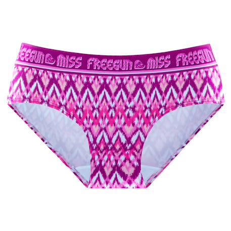 Lot de 4 culottes  ethnic Rose/blanc/violet/bleu 6 - vertbaudet enfant 