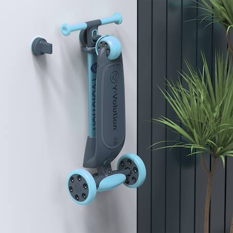 Trottinette pliable éclairage LED dans les roues Bleu 3 - vertbaudet enfant 