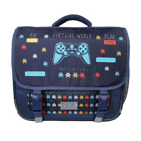 Cartable scolaire primaire  phileas - jeux vidéos Bleu 1 - vertbaudet enfant 